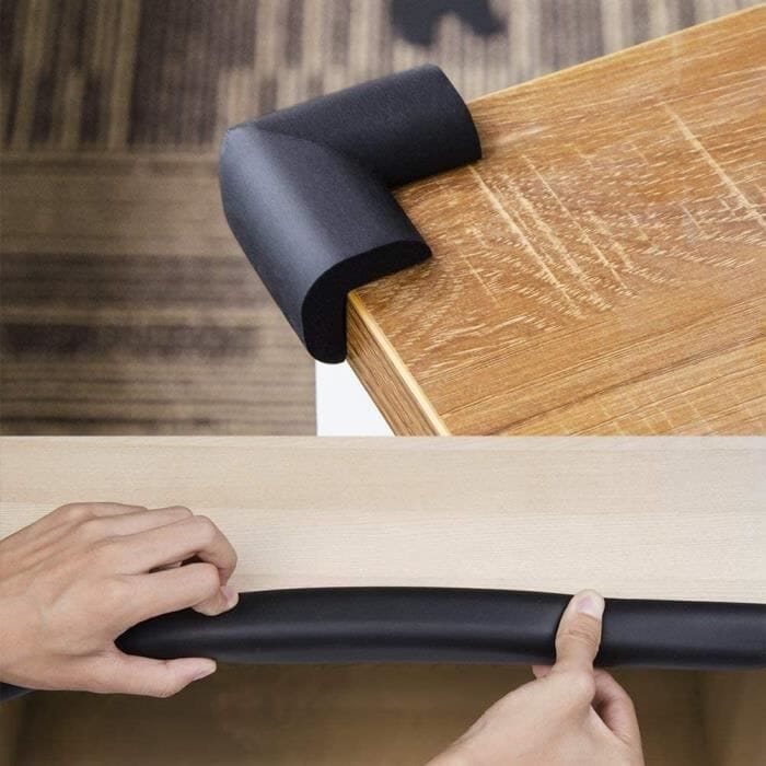 Protecteur de Coin de Table - BabySafetyCornerProtector™ - Noir - Les Essentiels de Bébé