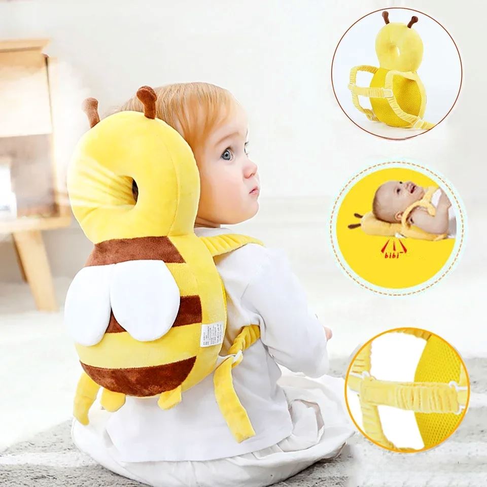Coussin Bébé - BabyHeadBackProtector™ - Jaune - Les Essentiels de Bébé