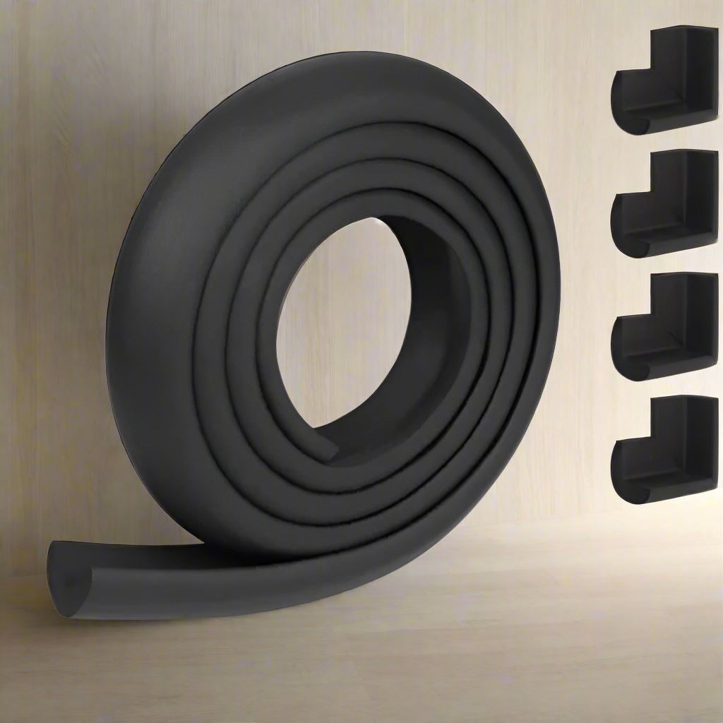 Protecteur de Coin de Table - BabySafetyCornerProtector™ - Noir - Les Essentiels de Bébé